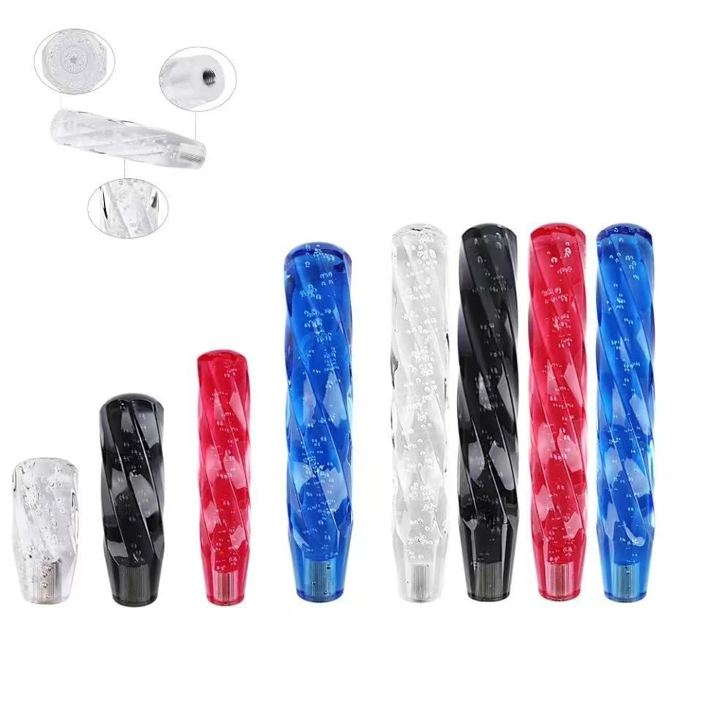 10 15 20 25 30cm Car Transparent Stitching Multicolor Gear Shift Knob Crystal Bubble Shifter Lever AT MT