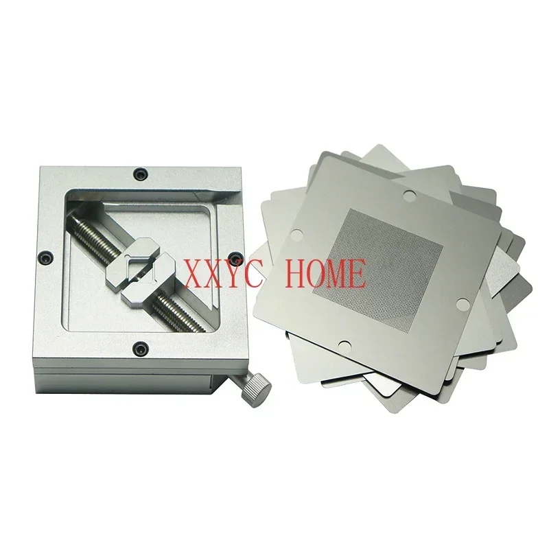 Станция для реболлинга BGA, зажим, универсальный набор трафаретов 10 шт. 90*90 мм 90x90 мм, инструменты для реболлинга BGA