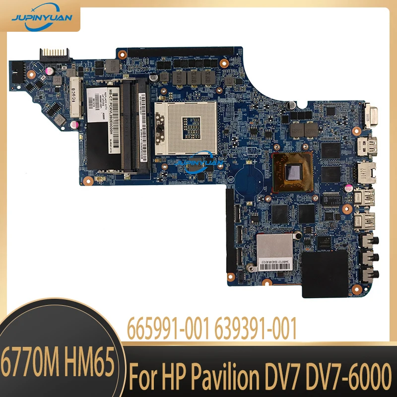 

For HP Pavilion DV7 DV7-6000 665991-001 639391-001 Laptop Motherboard HD 6770M GPU DDR3 HM65 Main Board Full Tested