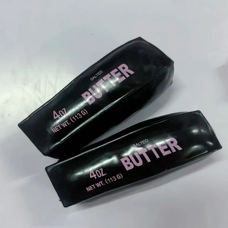 Neues Schwarz-Rosa Knuspriges Butter-Spielzeug mit Käseimitat & Schwarzen Butterstücken, Selbstgemachtes Knuspriges Sound-Control-Stressabbau-Fidget-Spielzeug