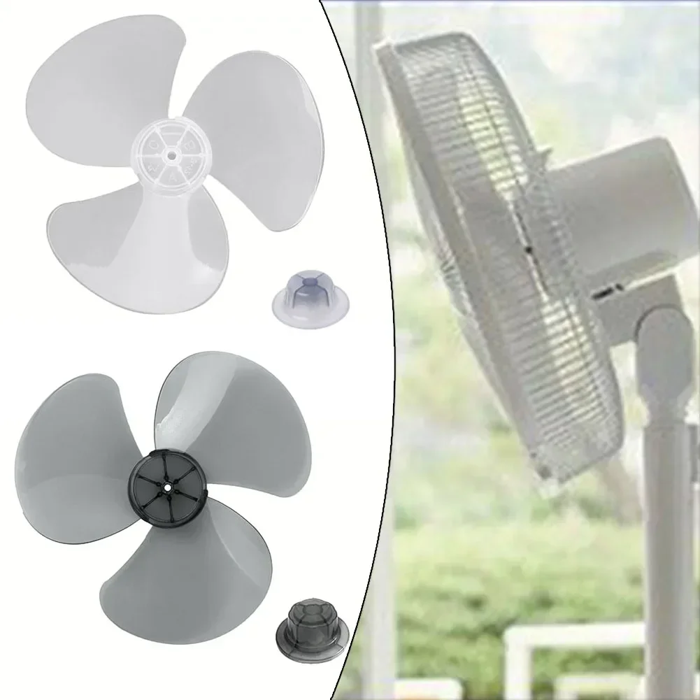 16Inch Household Plastic Fan Blade 3 Leaves With Nuts Cover For Pedestal Transparent Table Stand Fanner General Accessory