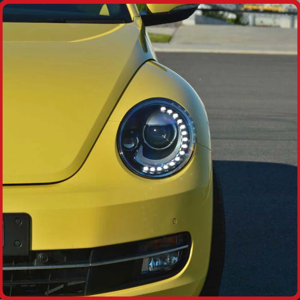 Car Front Lamps For VW Beetle 2013-2020 Headlights Assembly Upgrade LED Tears Eye Style Projector Lens Car Tools Access
