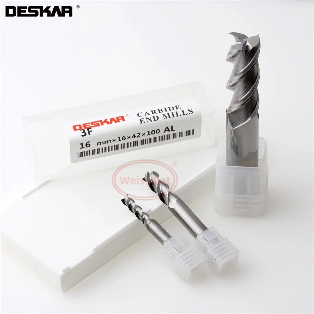 

Концевые фрезы DESKAR 4x50L 3x100L 4x75L 5x100L 6x75L 8x100L Твердосплавные концевые фрезы, фреза VHM для алюминия