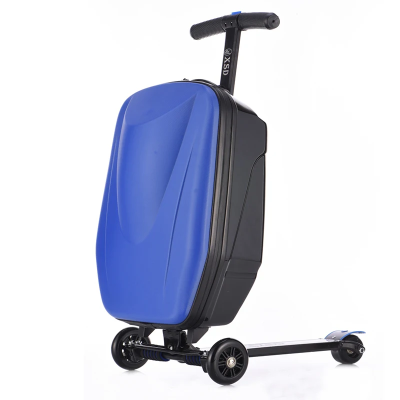 

Skateboard Suitcase Lazy Luggage Trolley Foldable PC 21 Inch Unisex Cabin Carry-on Travel Bags Password Suitcases Student