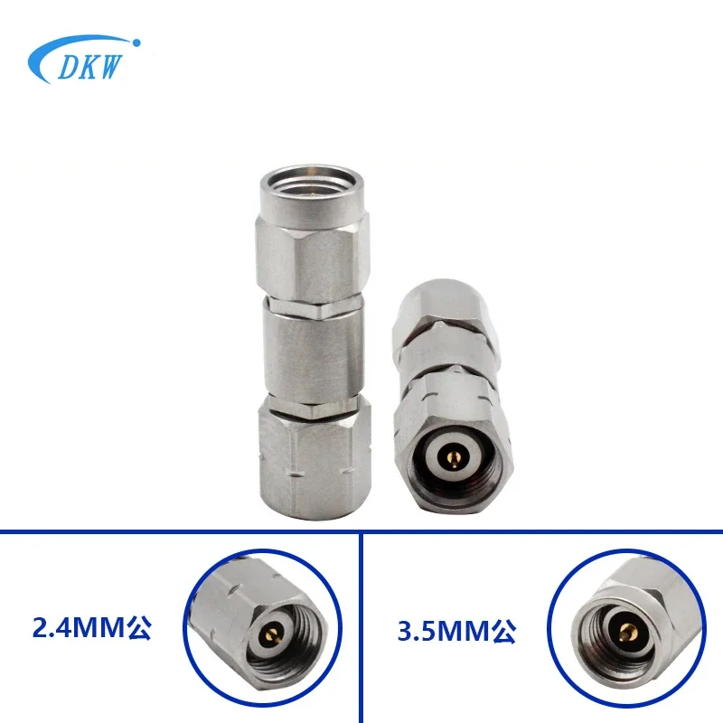 

2.4MM male to 3.5 male millimeter wave high frequency adapter 26.5GHZ stainless steel