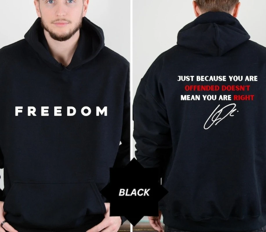 

Justice for Charlie Kirk, Freedom Sweat, Charlie Quotes, Just Because You Are Offended, Doesn’t Mean You Are Right Print Hoodies