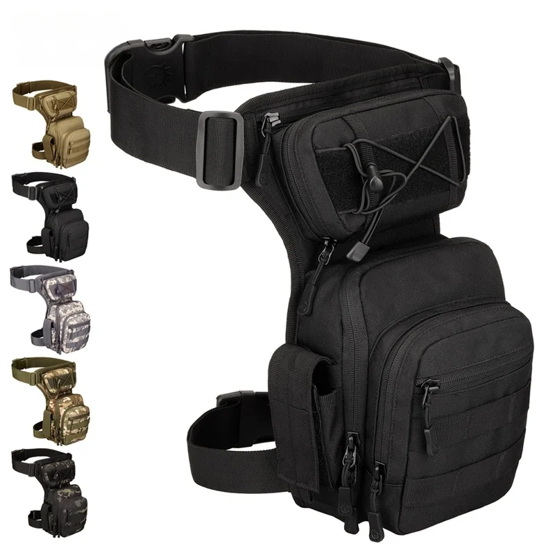 Leg Bag Men's Waist Bag Utility Belt Pack Pouch Male Hip Motorcycle Riding Leggings Thigh Bags Tactical Combat Fanny Pack