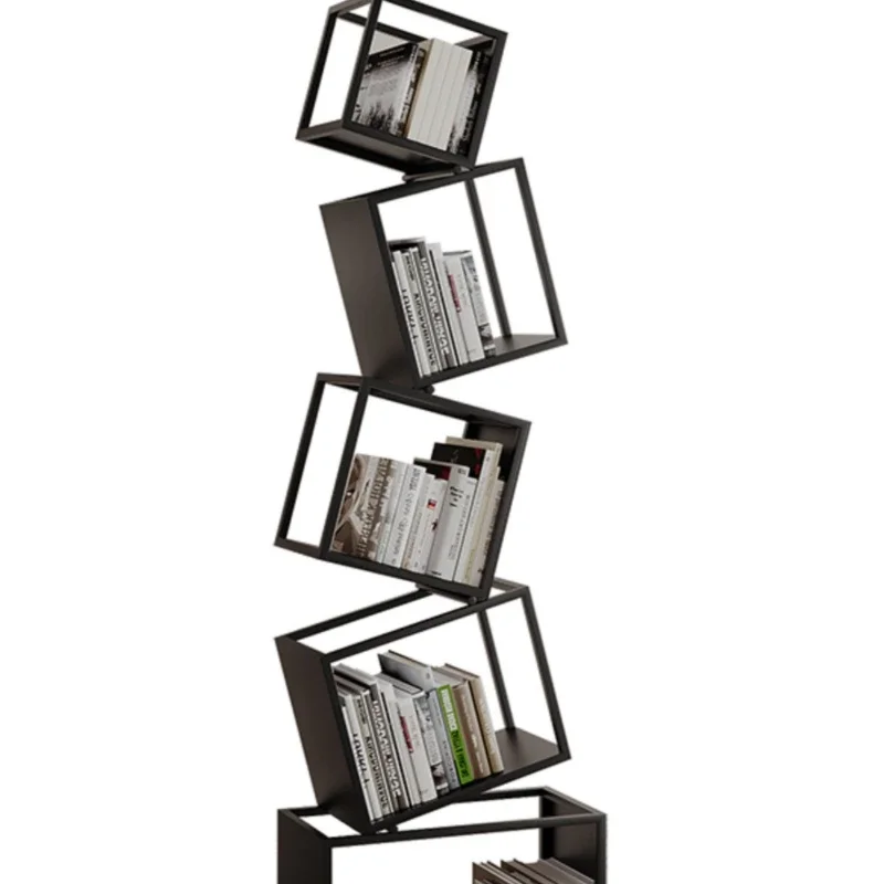 

Corner Vertical Bookshelf Floor Shelf Stainless Steel Iron Corner Bookcase