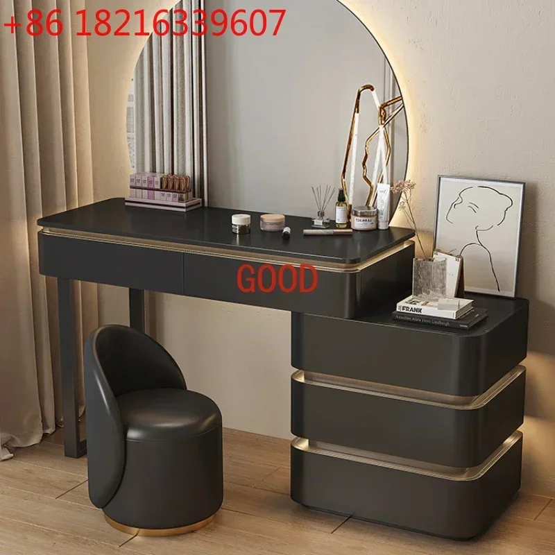 Drawer Mirror Vanity Dresser Modern Makeup Organizer Storage Dressing Table Luxury Women Tocador Maquillaje Bedroom Furniture