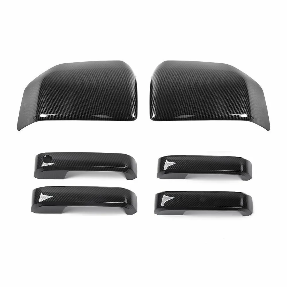 

For Ford F150 2015 2016 2017 2018 2019 2020 Raptor Rearview Side Mirror Door Handle Cover Wing Cap Car Exterior Carbon Sticker