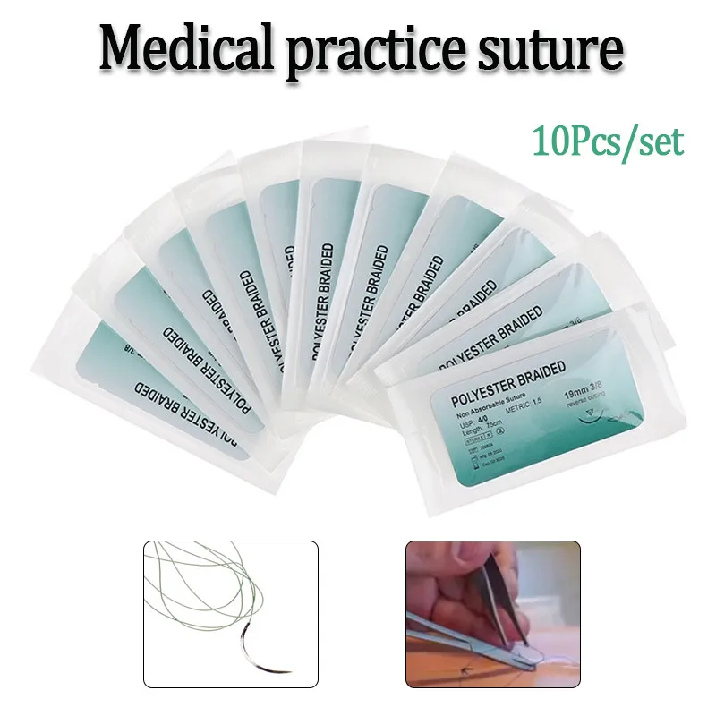 

Набор для обучения и демонстраций: медицинские иглы для наложения швов из полиэфирного плетеного и моноволоконного материала (размеры 2/0, 3/0, 4/0)