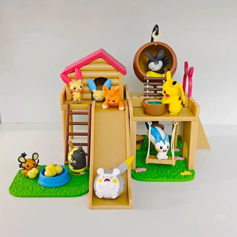 

Re-Ment Original Pokémon Forest Playground Pikachu Pachirisu Emolga Dedenne Morpeko Pawmi Togedemaru Figure Toy