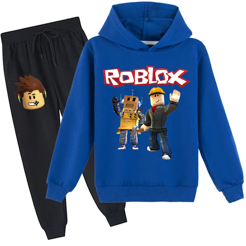 حار ROBLOX لعبة البلوز البدلة هوديس + السراويل العصرية طباعة هوديي Sweatpants مجموعة الفتيان والفتيات هدايا عيد الميلاد #2