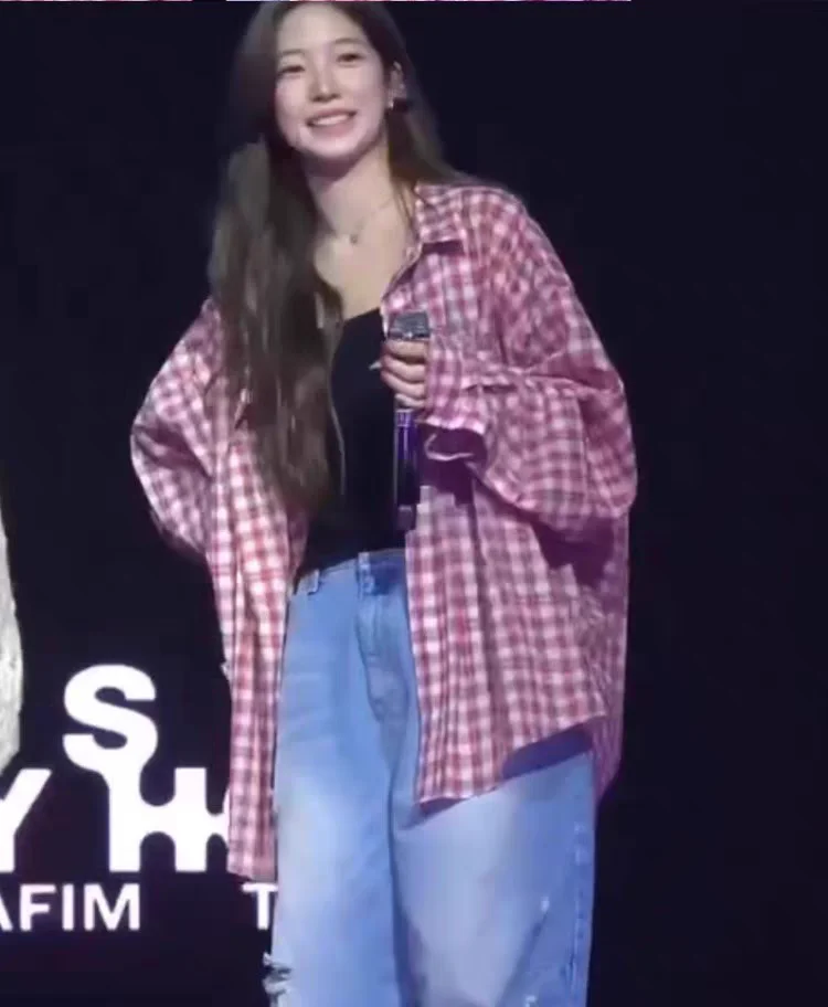 

Chinoiserie Early Spring 2025 Women's Loose Fit Long Sve irt Casual Plaid Pattern Button up Ne Cotton Polyester B...