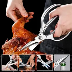 Kitchen Scissors Professional Multi-Functional Stainless Steel Multifunctional Scissors Chicken Bone Scissors Opener Meat Fish