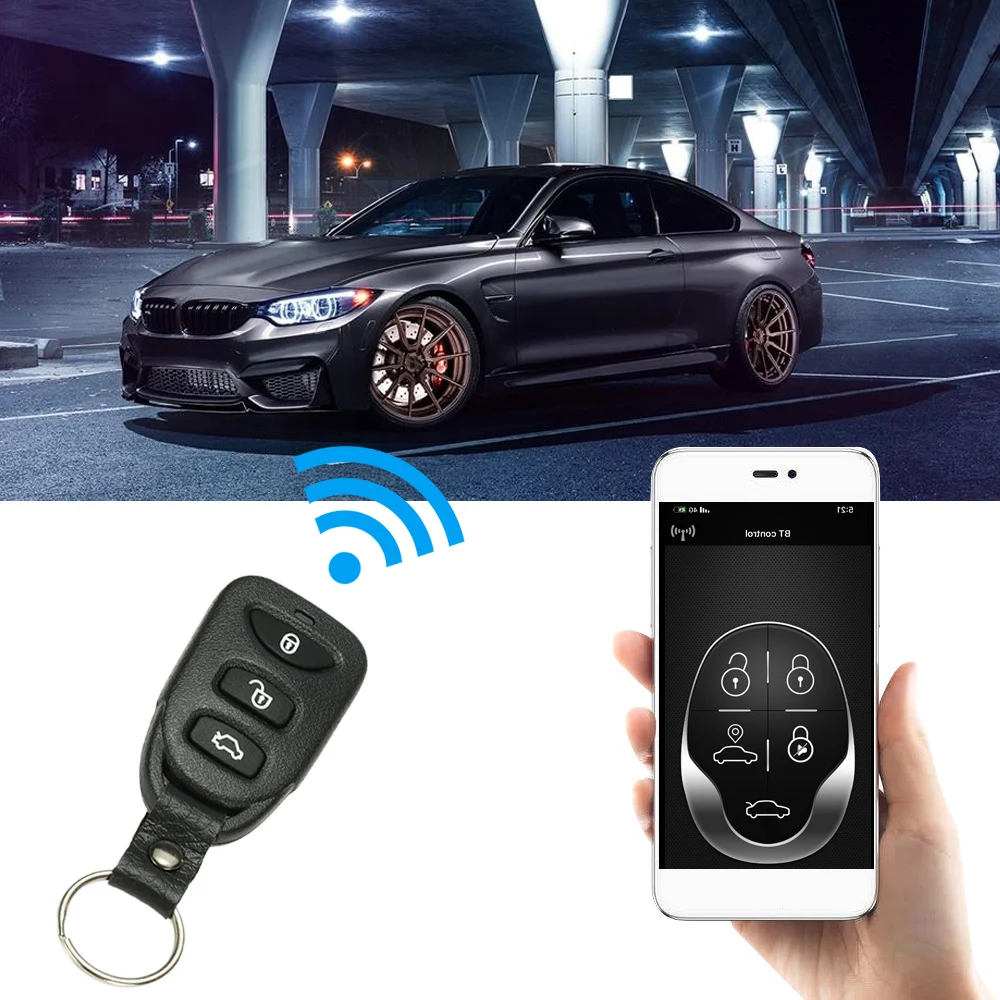 Remote Control Car Door Lock  Car Door Lock Trunk Release Keyless Entry System Central Locking Kit With Remote Control