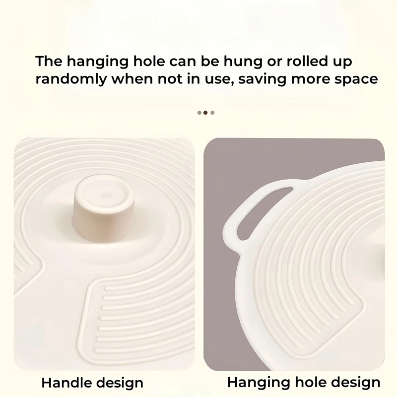 Household Silicone Pot Lid with Double Handle Pot Lid Heat-Resistant Microwave Splatterproof Cover Reusable for Bowls Plates Pan - view 6