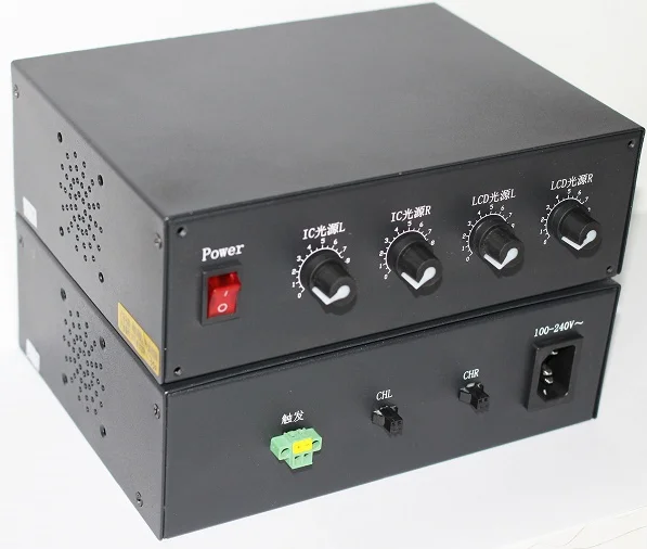 Two-channel and two-stage switching correction light source controller LCM device light source box visual positioning