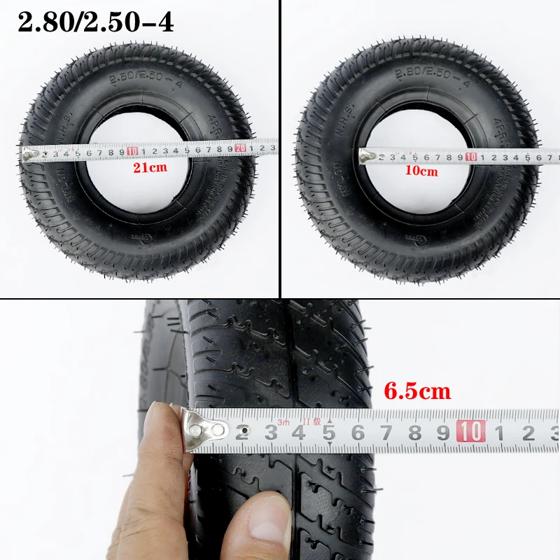 Tires 2.80/2.50-4 Outer Tires Inner Tubes for Gas/Electric Scooters ATV Elderly Mobility Vehicles Trolley Parts Pneumatic Tyres