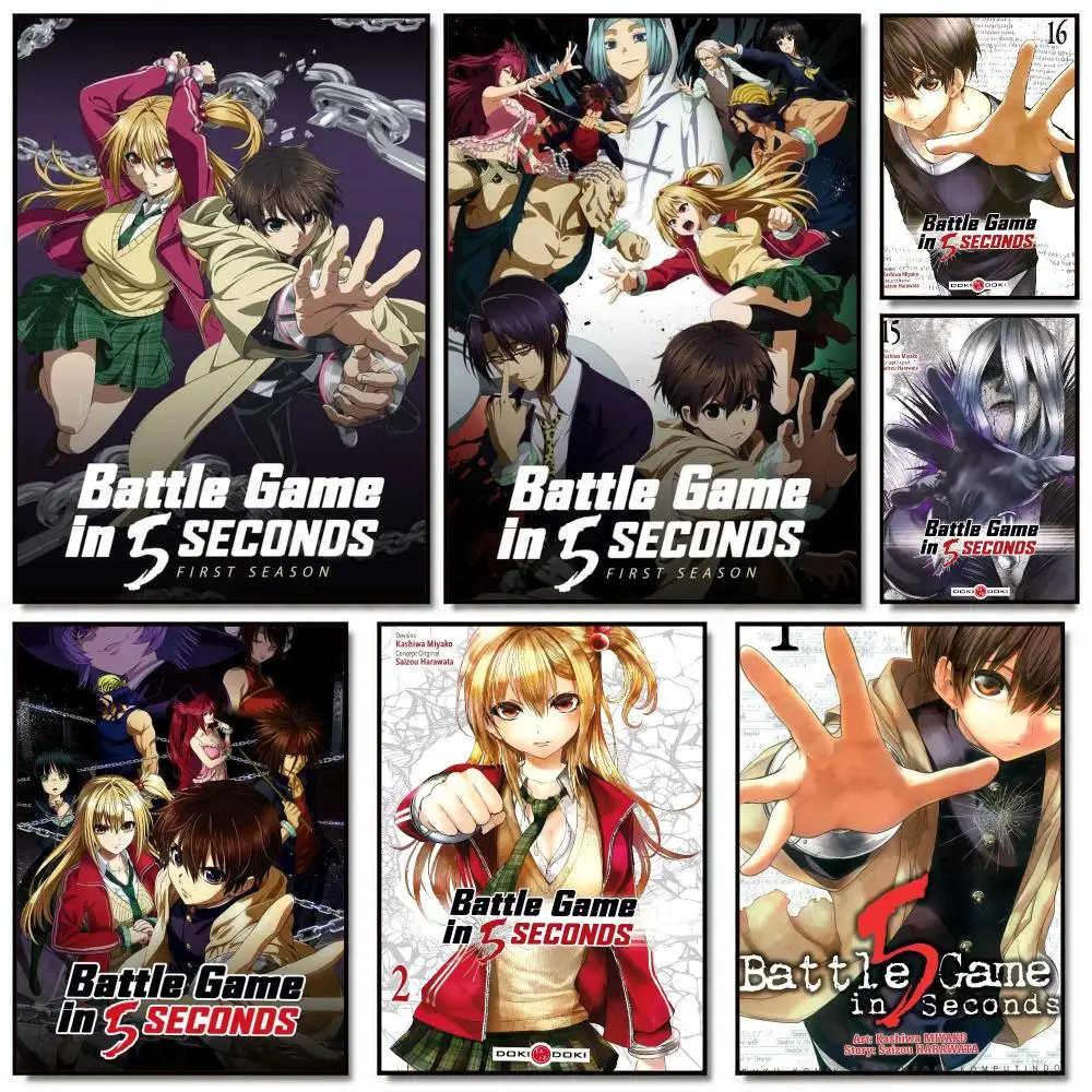 anime B-Battle Game in 5 Seconds-S Painting Calligraphy Artwork for Home Bedroom Office Wall Decoration Gift