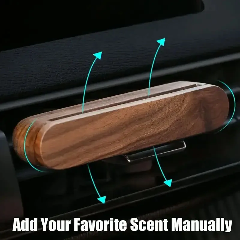 Car Air Freshener Aromatherapy Diffuser Car Wooden Air Conditioner Aromatherapy Diffuser Long Lasting Air Purifier  Decoration