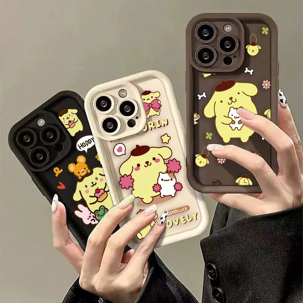 

Anime Cute Pom Pom P-Purin Luxtury Phone Case For Redmi NOTE 13 12S 12 11 10 9S 9 8 7 A1 A2 PRO 4G 5G Soft Case Funda Capa Shell