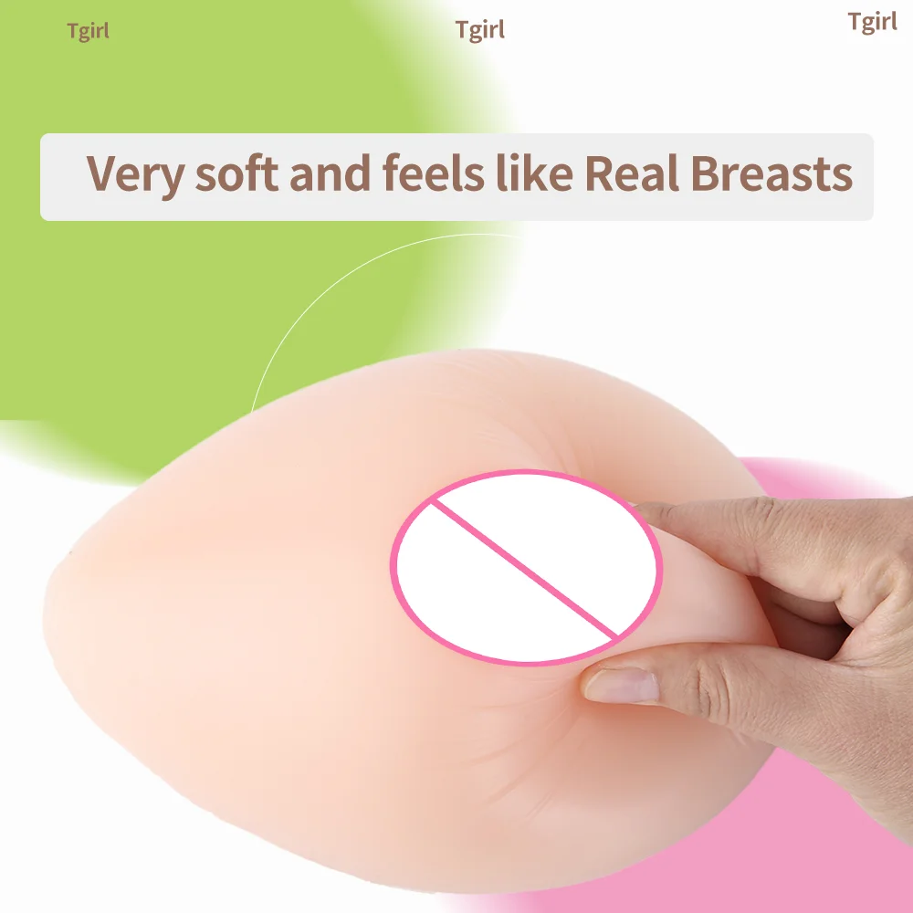 Tgirl Sticky Boobs Upgrade Water Drop Silicone Prosthetic Post-operative Breast Pads  Crossdresser Transgender Fake Boobs