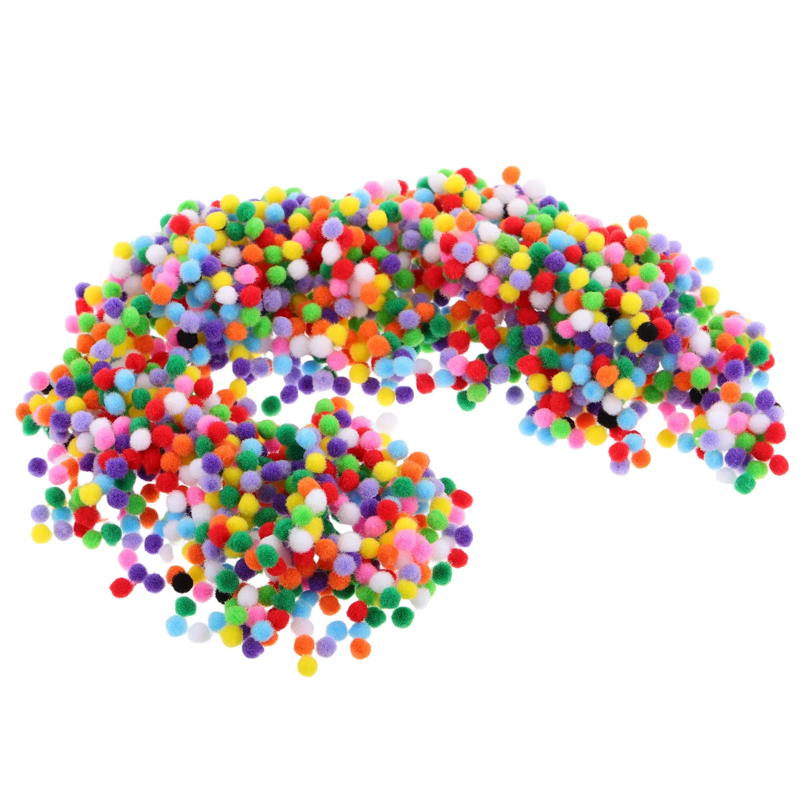 2000Pcs Craft Pom Poms Small Multicolor Soft for DIY Art Projects Creative Craft Supplies Furry Pom Poms for Hats