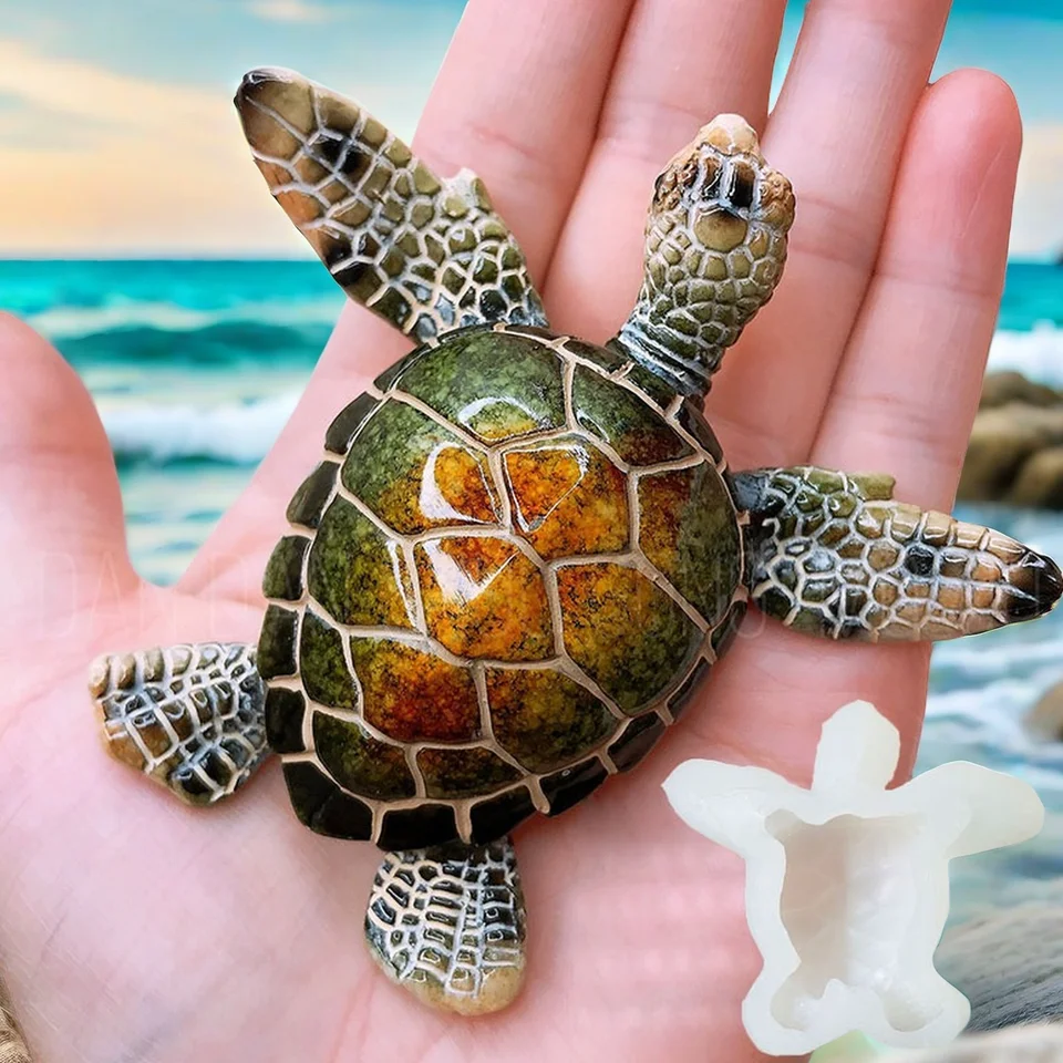 ウミガメエポキシ樹脂モールドかわいいカメ水槽装飾装飾品 DIY 石膏