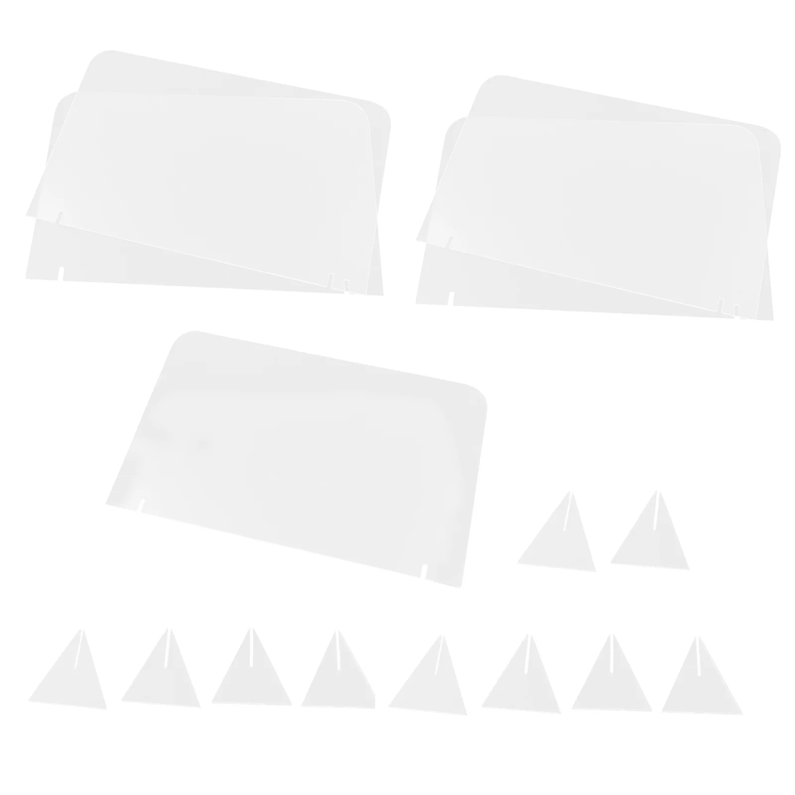 5pcs Acrylic Writing Boards Transparent Desktop Whiteboard For Office Home Hotel Use Memo Message Board Display Sign Tool