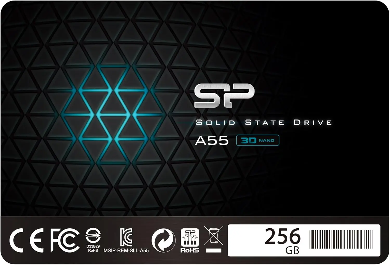 256GB SSD SATA III 2.5" Internal Solid State Drive, 3D NAND, SLC Cache, Performance Boost