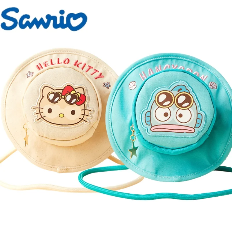

New Sanrio Hat Bag Cartoon HelloKitty Crossbody Bag Anime Goods Holiday Gift Large Capacity Portable Storage Commuting