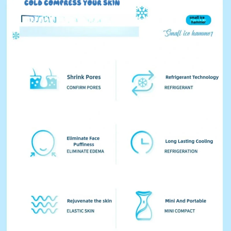 بكرة ثلج للتدليك بالضغط البارد للوجه والعين والرقبة ومدلك الوجه Gua Sha ، تخفيف مسام الوذمة ، مزيل الرأس الأسود ، جهاز التجميل #6