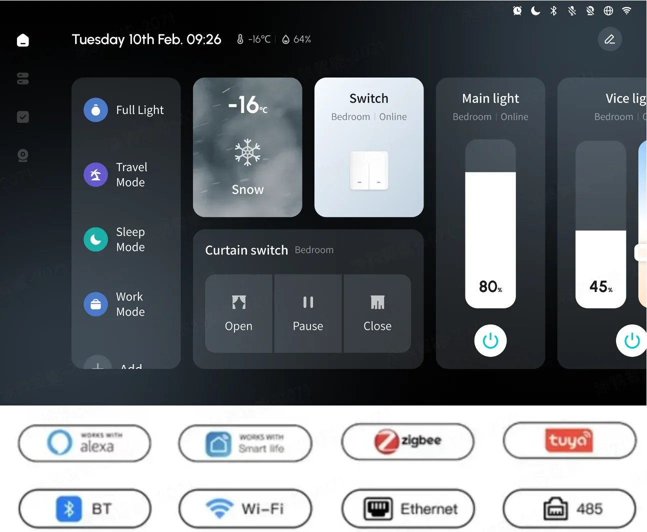 Imagem -06 - Tuya Painel de Controle 10.1 Controlador Suporte Oem Smart App para Digitalizar Tela Smart Home Max