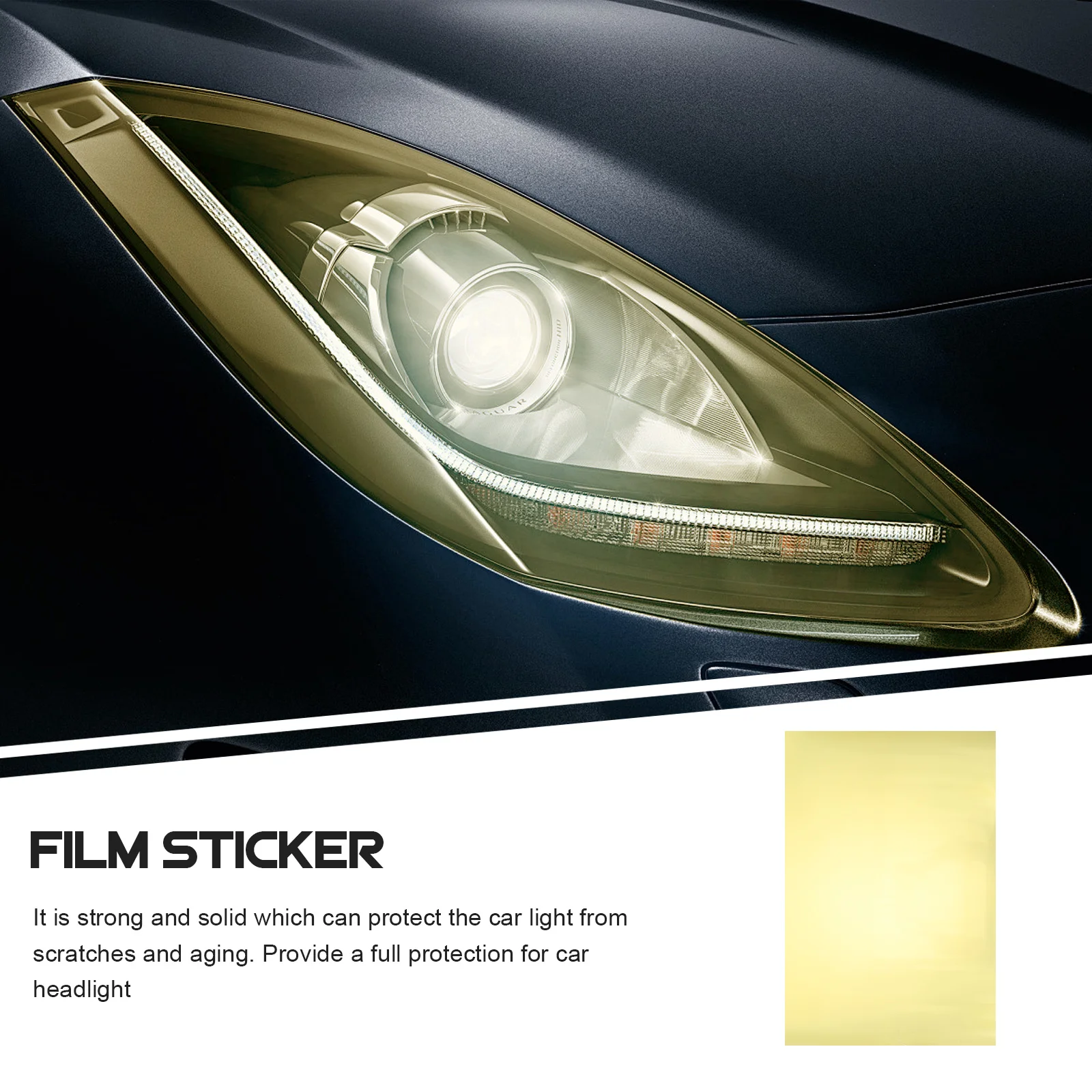 

40X60Cm Yellow Headlight Film Tint Vinyl For Car Stickers Smoke Fog Light Protection Waterproof Scratch Resistant Auto