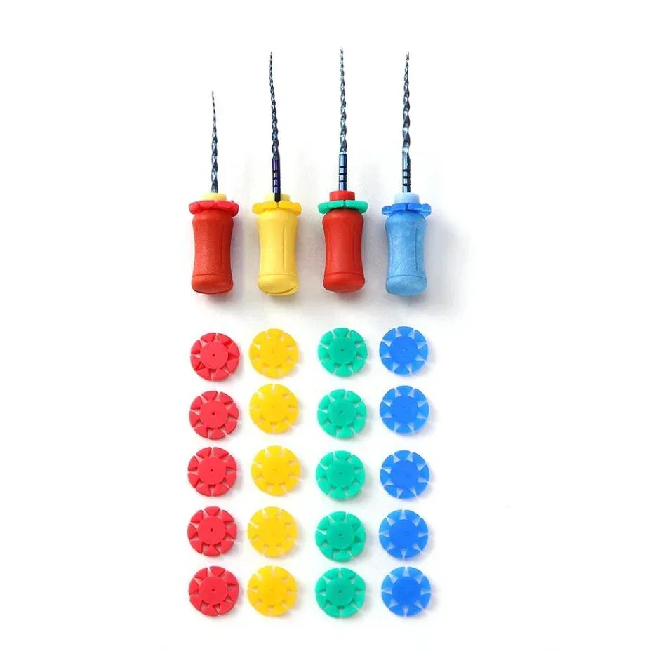 

100Pcs Dental Endo Root Canal File Disinfection Marking Circle Ring Silicone Counting Endodontics Dentistry Materials
