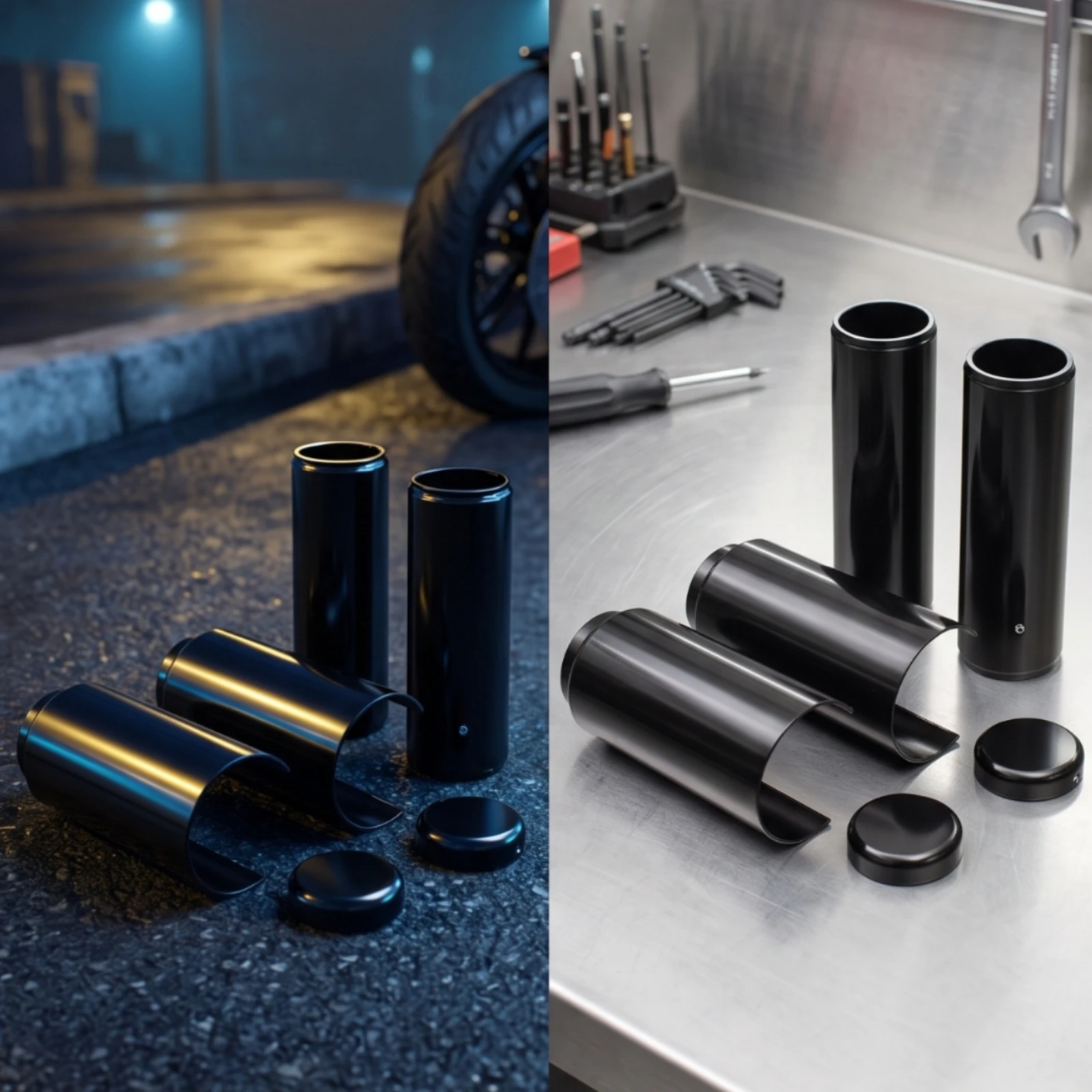 6 Pieces Front Fork Decorative Covers Long-Lasting Front Fork Covers Dustproof Streamlined for Cruiser Owners