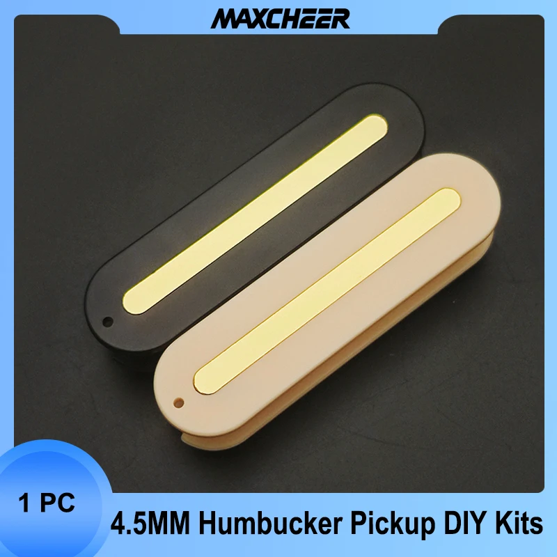 [Pickup DIY Kits] 4.5MM Rounded Corner Rail Blade Humbucker Pickup Kits-Ceramic/Plastic Bobbin/4C Cable for Dual Coil Pickup Kit