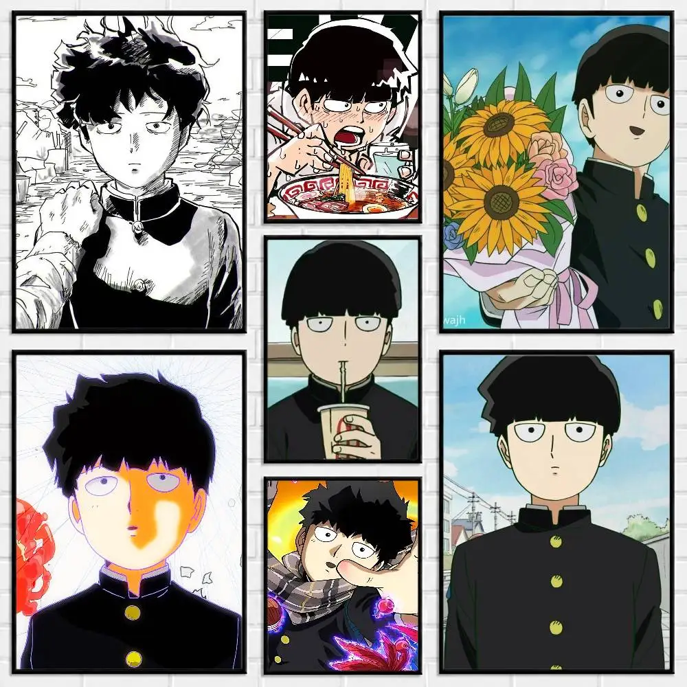 Mob Psycho 100 Poster Versatile HD Waterproof Wall Art Self-Adhesive Decor for Any Space Ideal Gift