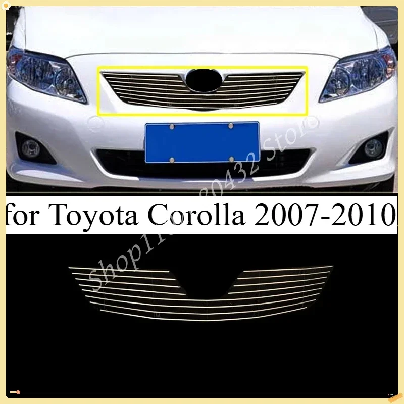 Car Styling for Toyota Corolla Altis 2019 2020 2021 High Quality Stainless Steel Front Grille Around Trim Racing Grills Trim