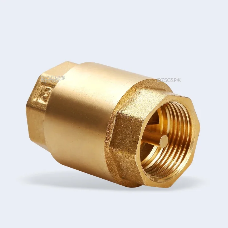 1pc DN15/DN20/DN25 NPT Brass Female Thread In-Line Spring Check Valve 25mm Diameter 200WOG For Water Control