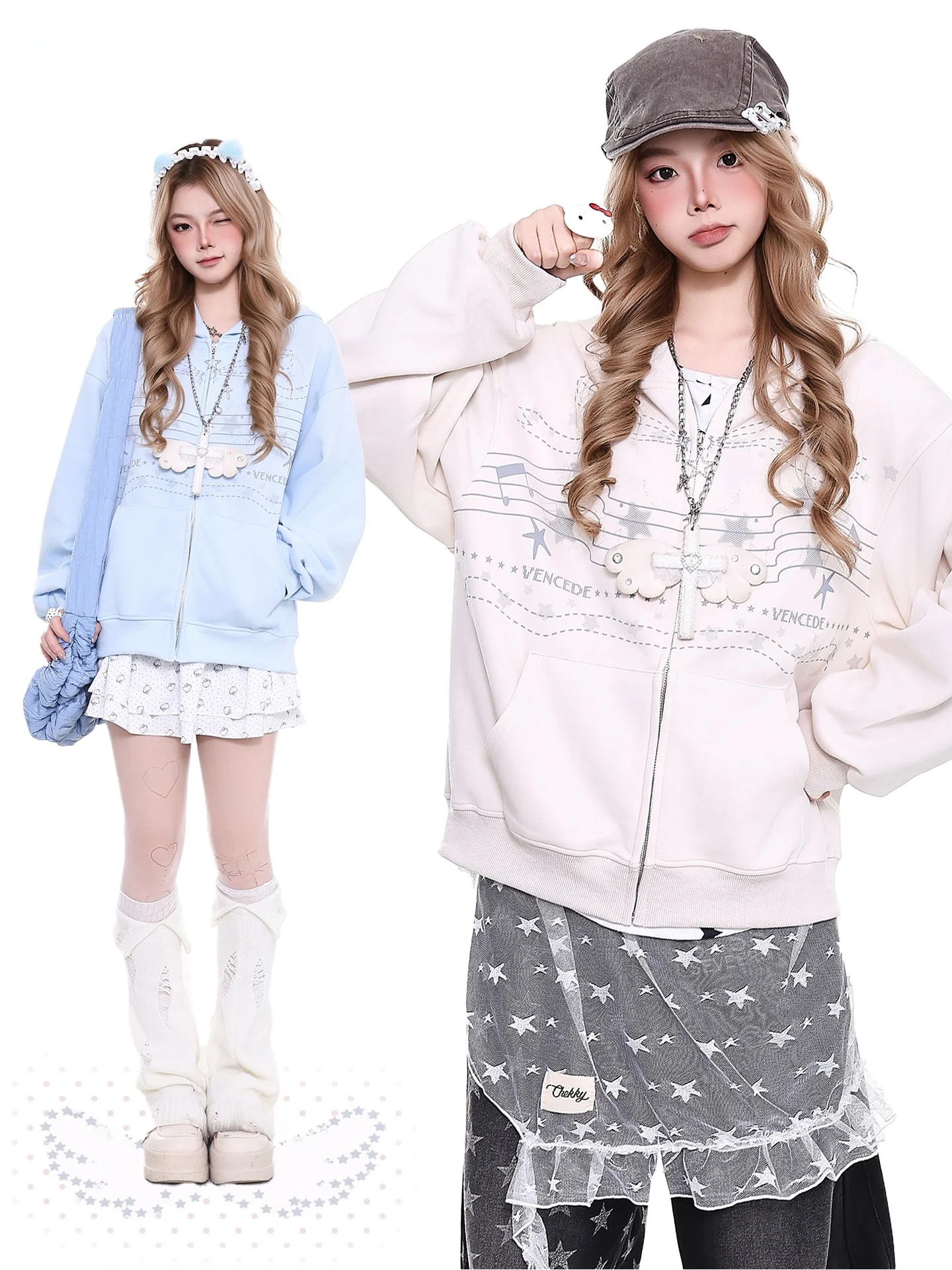 

Женский весенний новый свободный кардиган-жакет Orange Marmalade YO с принтом, длинными рукавами, для отдыха и повседневной носки