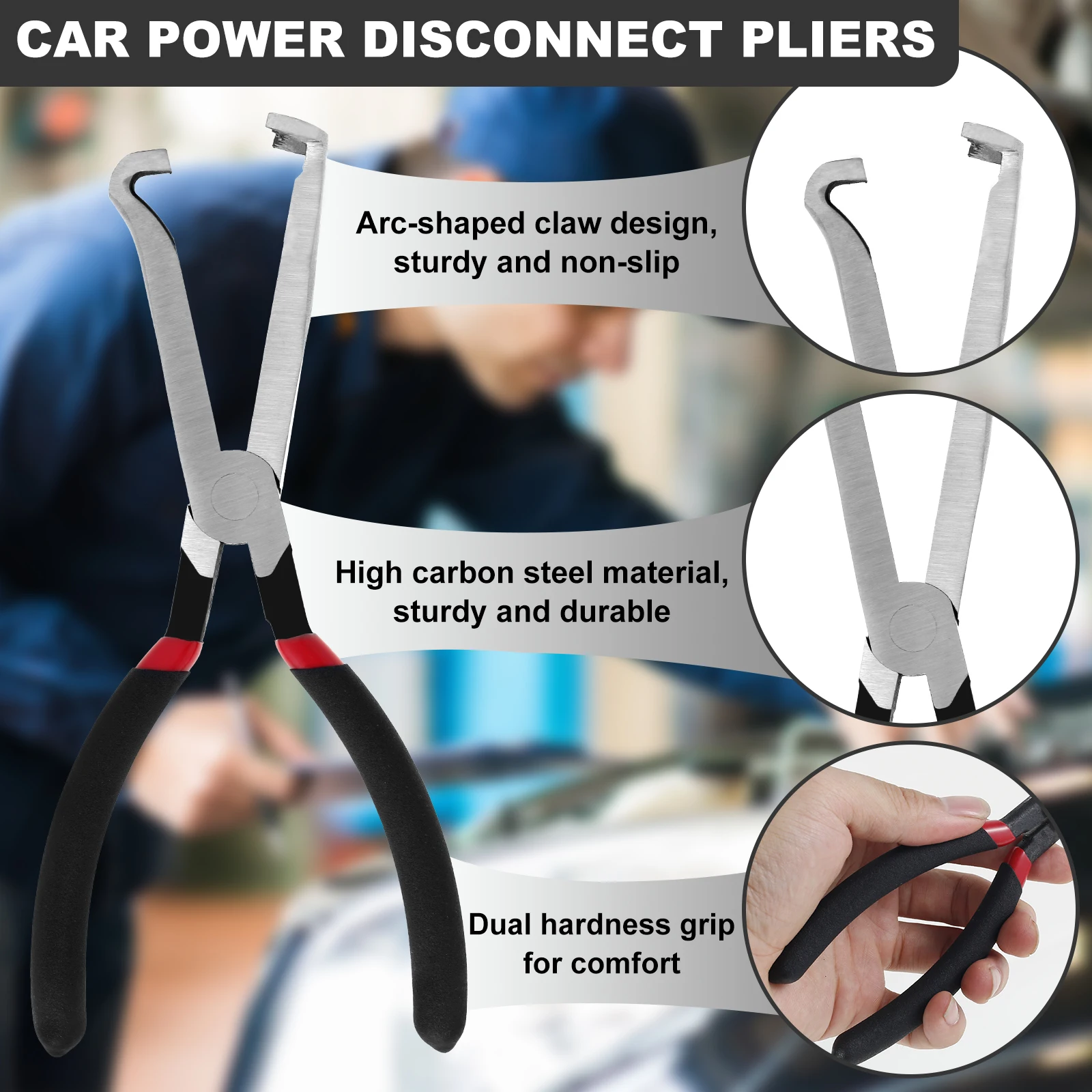 2Pcs Electrical Disconnect Pliers Heavy Duty Car Spark Plug Wire Removal Pliers Carbon Steel Electrical Disconnect Tool