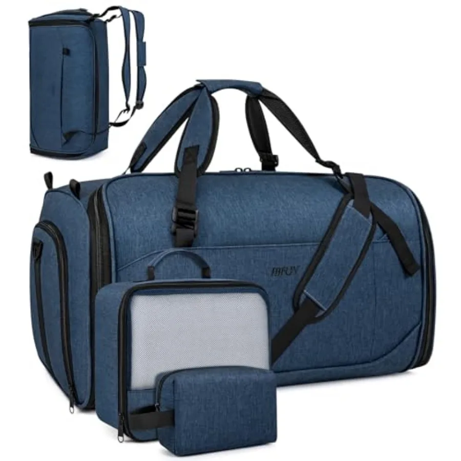 

Convertible Garment Bags for Travel - Carry on Garment Duffle Bag with Backpack Straps for Men Women, 4 in 1 Large Travel Duffe