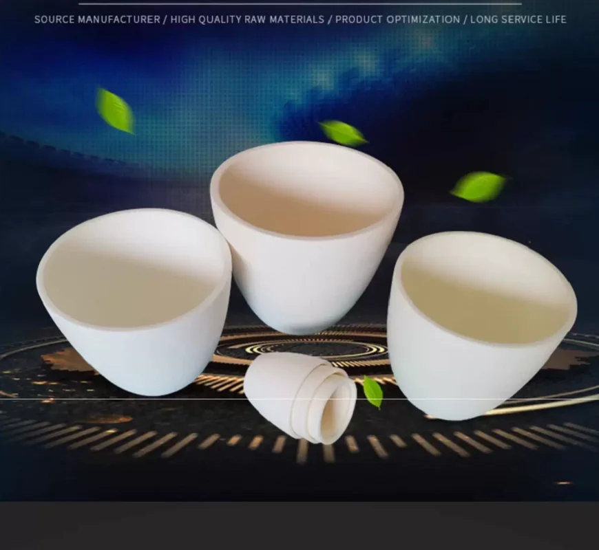 3ml 5ml 15ml 20ml 30ml 40ml Alumina Crucible 99% Pure Al2O3 Arc-shaped Common Type Alumina (Corundum) Ceramic Smelting Cruciblel