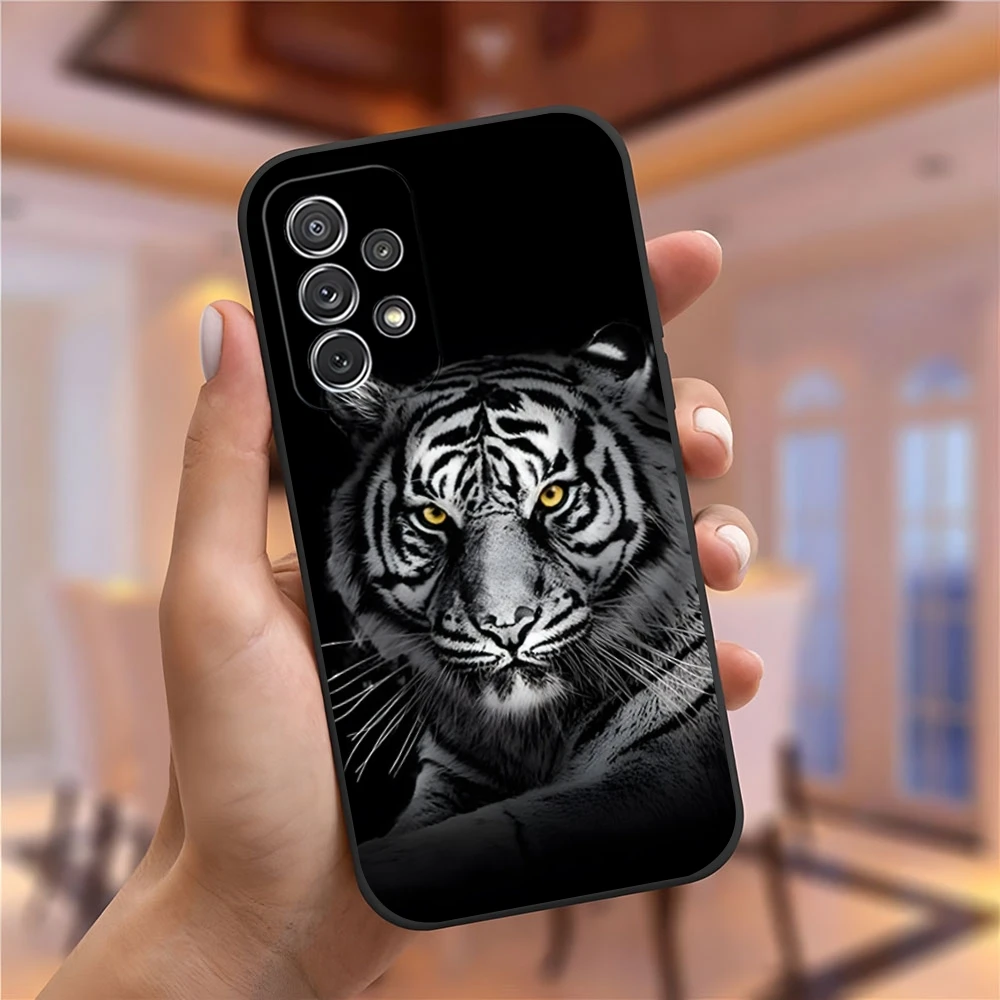 Animal Lion Wolf Tiger Eagle Phone Case For Samsung S23 Ultra S24 S22 S20 Fe S21 Plus Galaxy A54 A34 A16 A53 A13 Back Cover