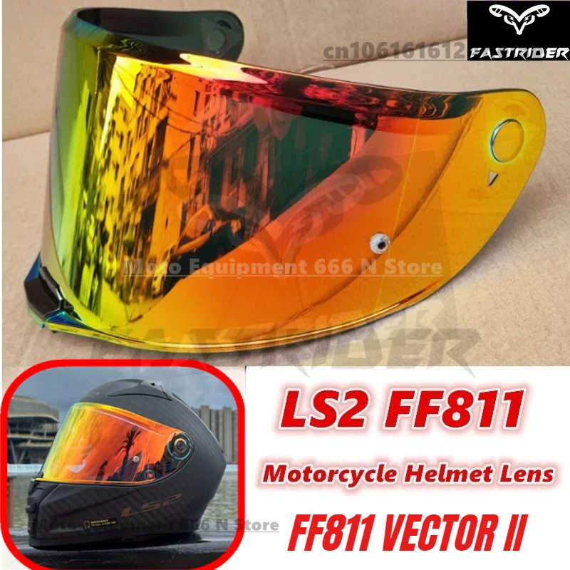 

LS2 FF811 VECTOR II Helmet Visors Full Face Motorcycle Helmet Color Lens Black Silver Visor, Anti Fog Sticker