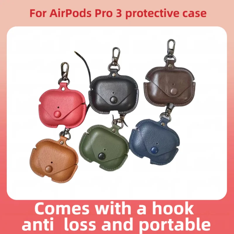 

Business - Style Protective Case For AirPods Pro 3 Bluetooth Earphones - Solid Color Simple Leather, Lightweight