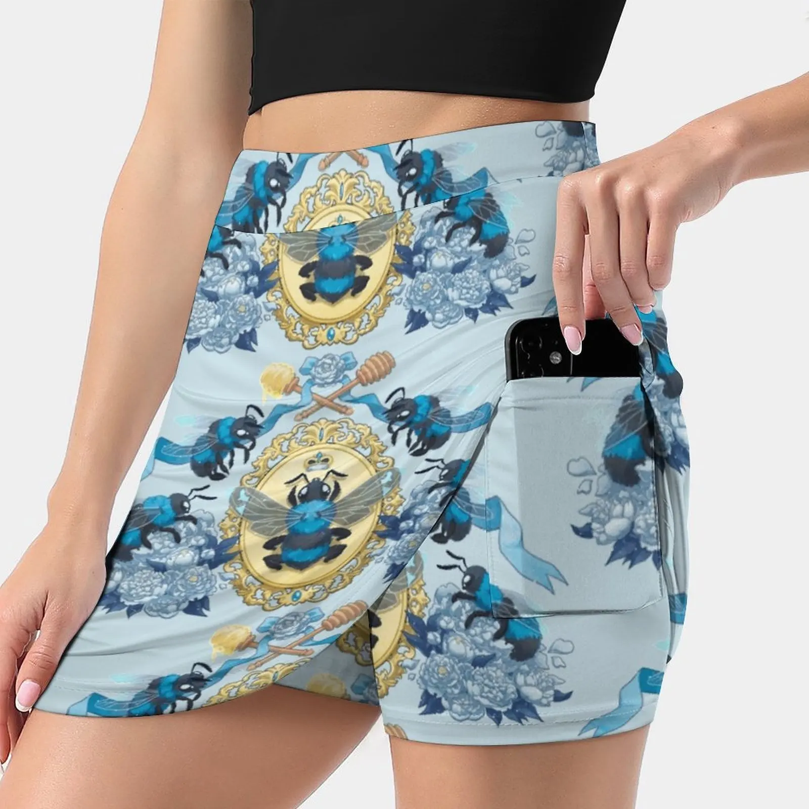 Royal Honey Skirts Woman Fashion 2022 Pant Skirt Mini Skirts Office Short Skirt Royal Honey Bees Bee Bumble Bee Carpenter Bee