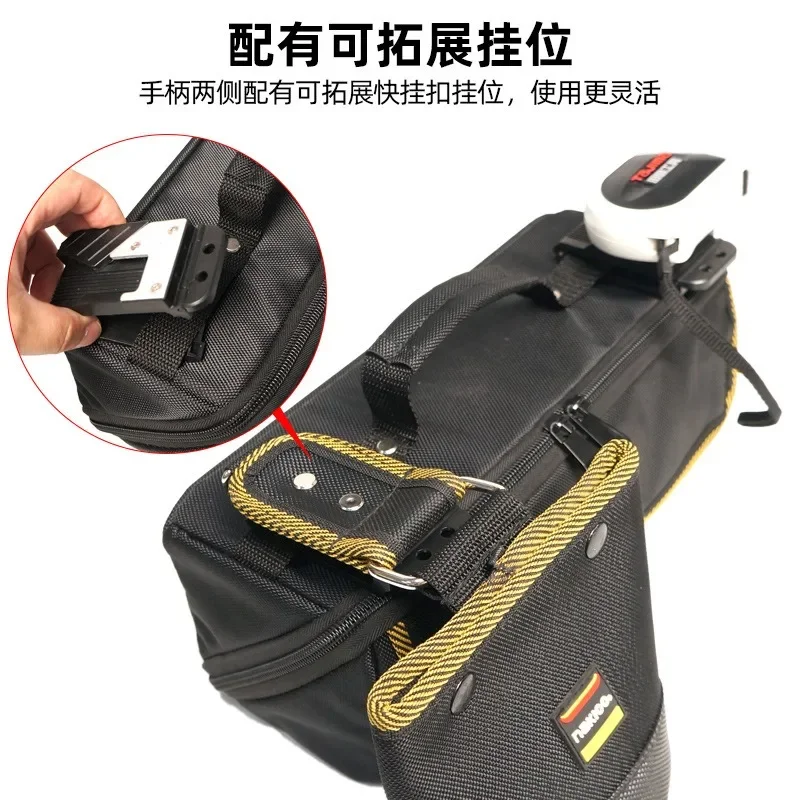 Trousse à outils portable avec sac de rangement d'outils étanche et résistant à l'usure, suspension rapide extensible, entretien d'électricien